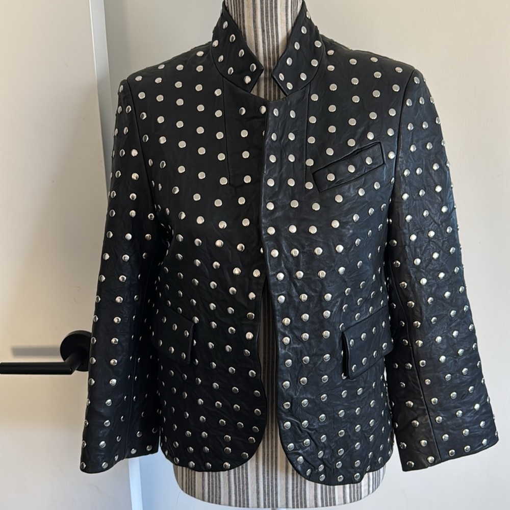 Zadig and Voltaire Verys studded leather jacket - 36 NWOT - Picture 5 of 11